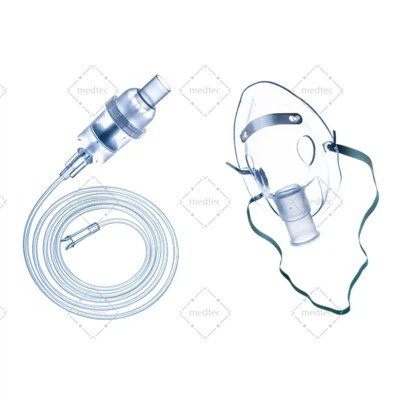 Nemocniční lékařská PVC nebulizační maska a sada pro dospělé